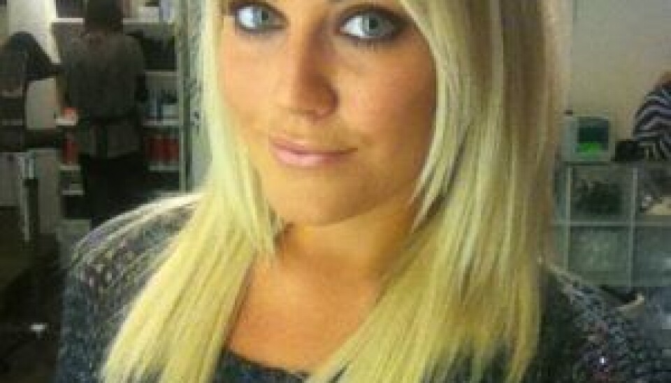 Amalie som blondine. (Foto: Privat)