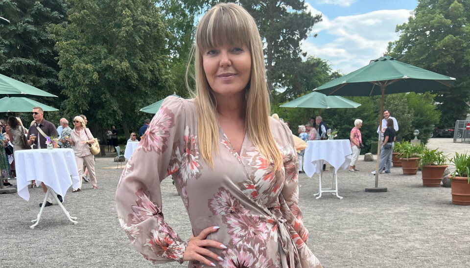 Lina Rafn, 46,
var også i en af
de flotte kjoler
fra Charlotte
Sparres nye
kollektion.