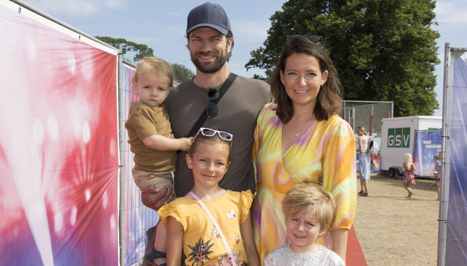 Flying Superkids premiere Charlottelund Fort 2023. Thomas Skov med familien.