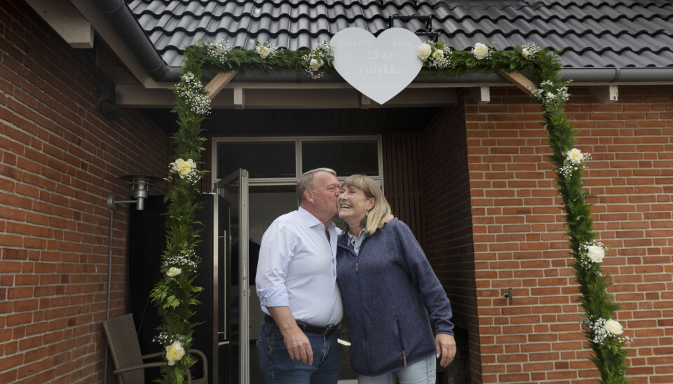 Under æresporten fik Sólrun et
kærligt kys på kinden.