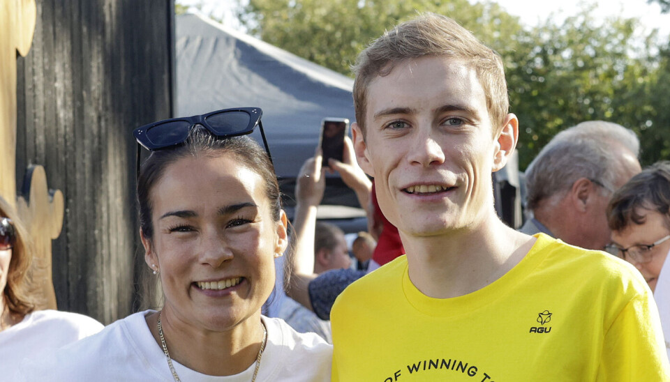 Jonas Vingegaard og Trine Marie Hansen