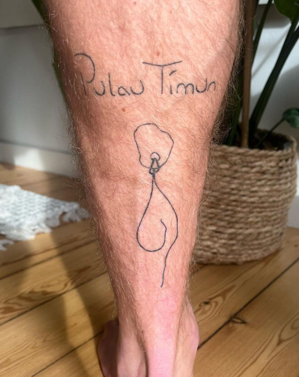 Johannes tatovering efter 'Robinson'