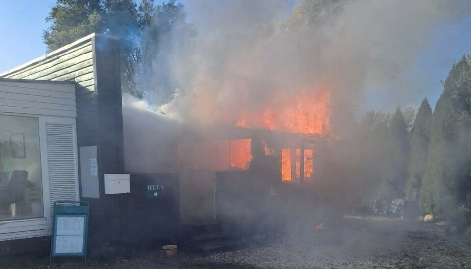 Jan Linnebjerg nåede at tage et billede af klubhuset.