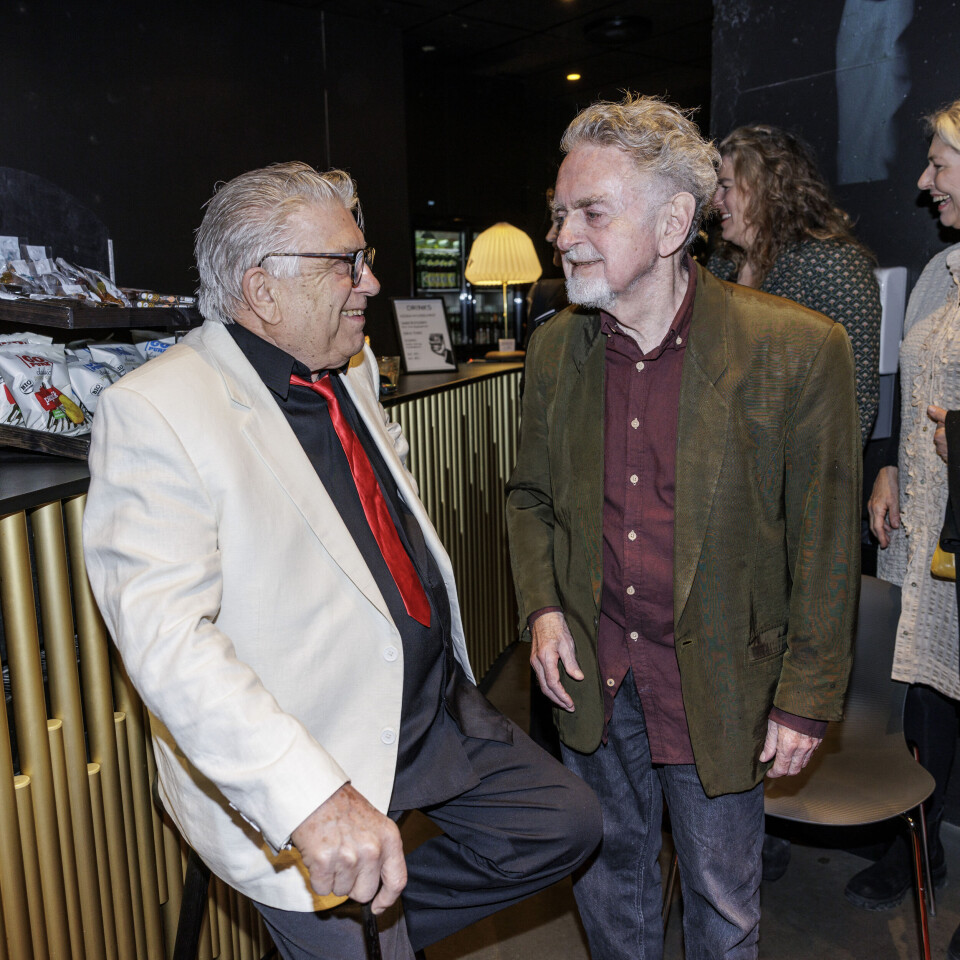 Leif Sylvester og Erik Clausen ved Bodilprisen i marts 2023.