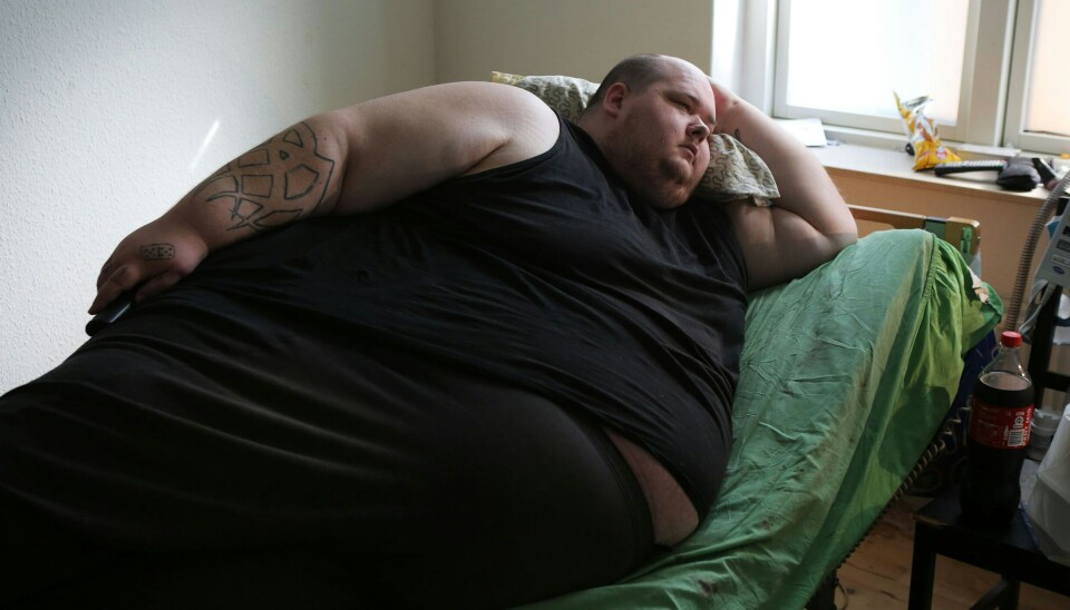 Stefan under optagelserne af 'Stor mand'.