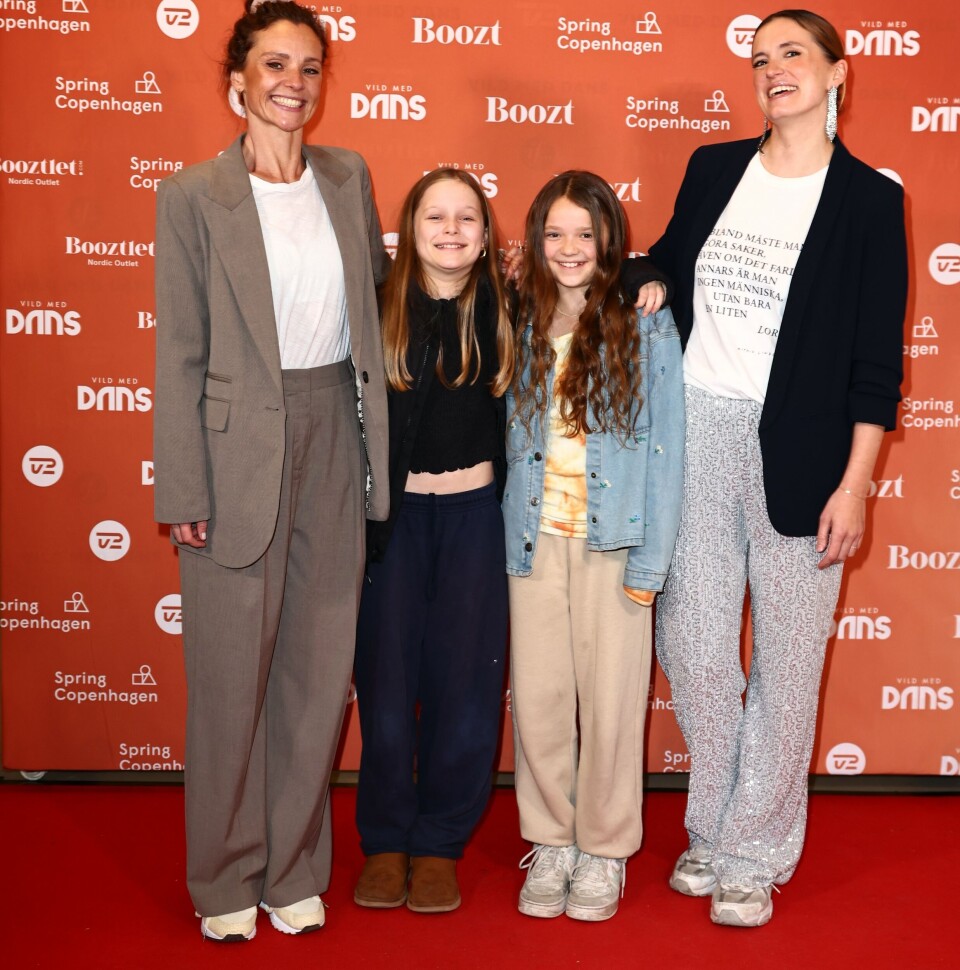 Lise Rønne med datteren Eva og Ditte Haue med bonusdatteren Lily Rose.