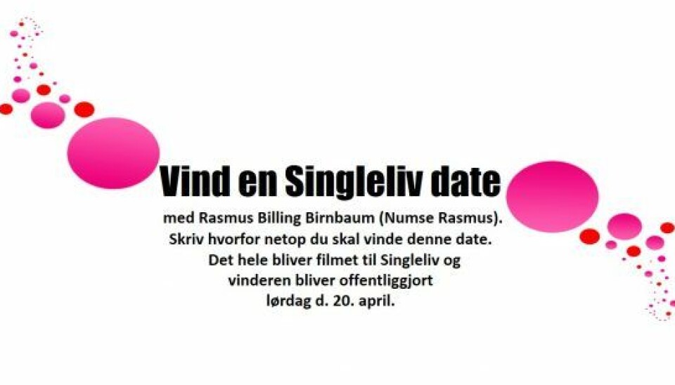 Går du og drømmer om en date med selveste Numse-Rasmus, så har du chancen. (Foto: Kanal4)