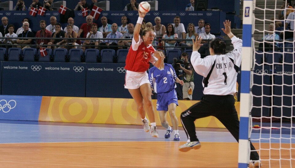 Katrine Fruelund under de olympiske lege i 2004, der blev afviklet i Athen, Grækenland. Foto: Peter Hauerbach.