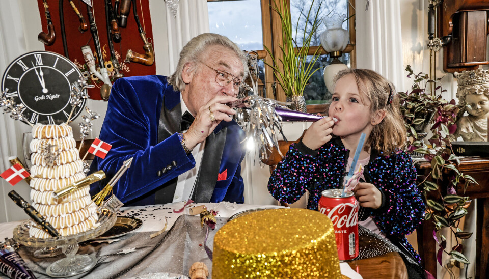 Den mest festlige nytårsaften, Richard kan forestille sig, er sammen
med Jasmin, som nu er blevet fem et
halvt år.