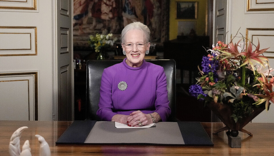 Dronning Margrethe II holder nytårstale fra Christian IX's Palæ, Amalienborg Slot, i København, søndag den 31. december 2023. (Foto: Keld Navntoft Ritzau/Scanpix)