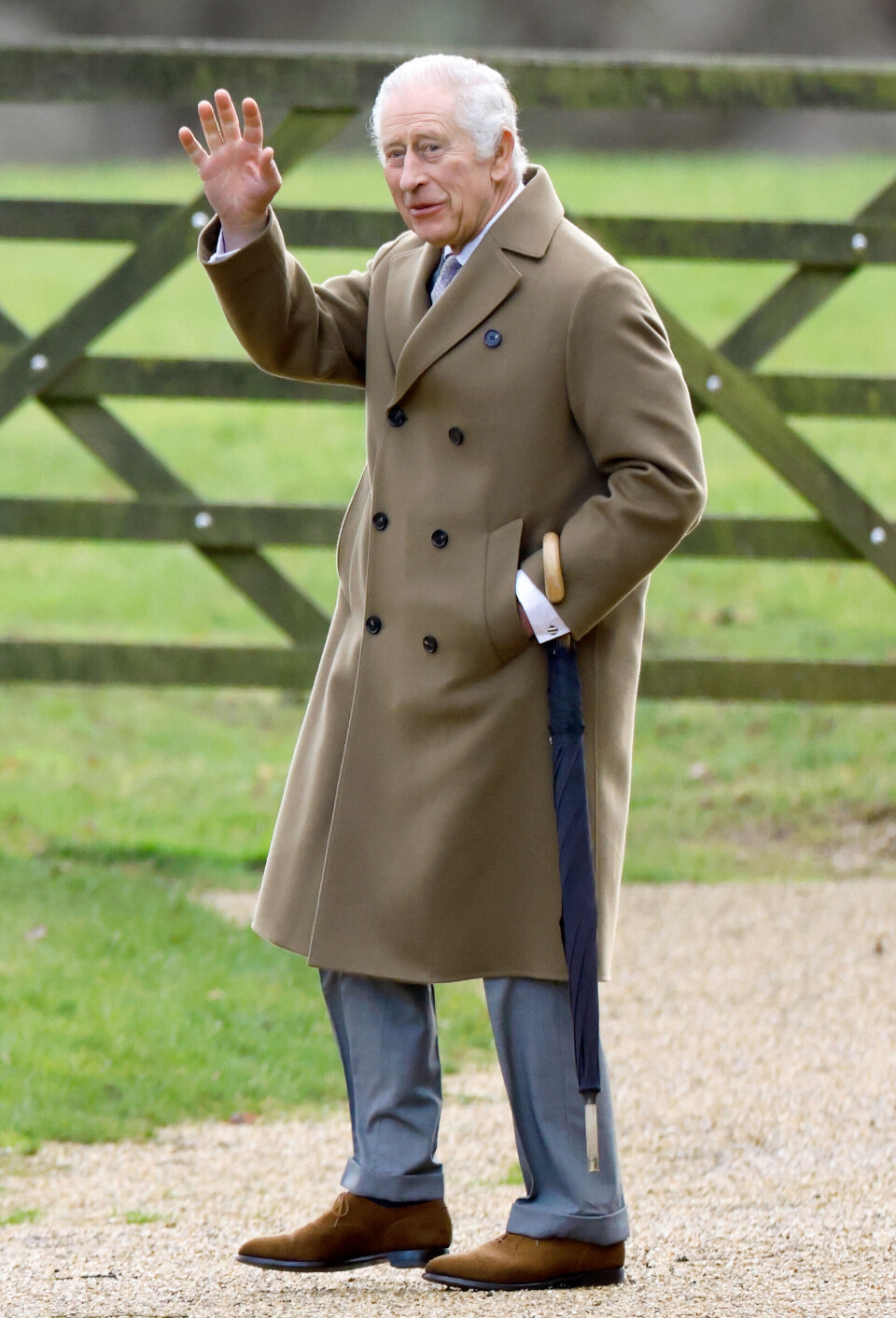 Charles 3. fotograferet i Sandringham, hvor han har slappet af i nogle uger.