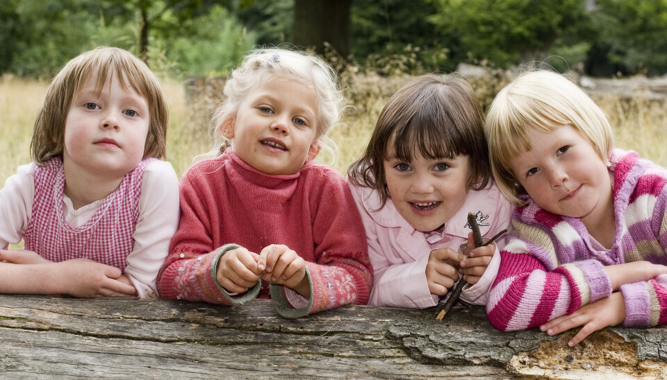 Rachel, Mathilde, Stephanie og Emma fra 'Årgang 0' i 2005.