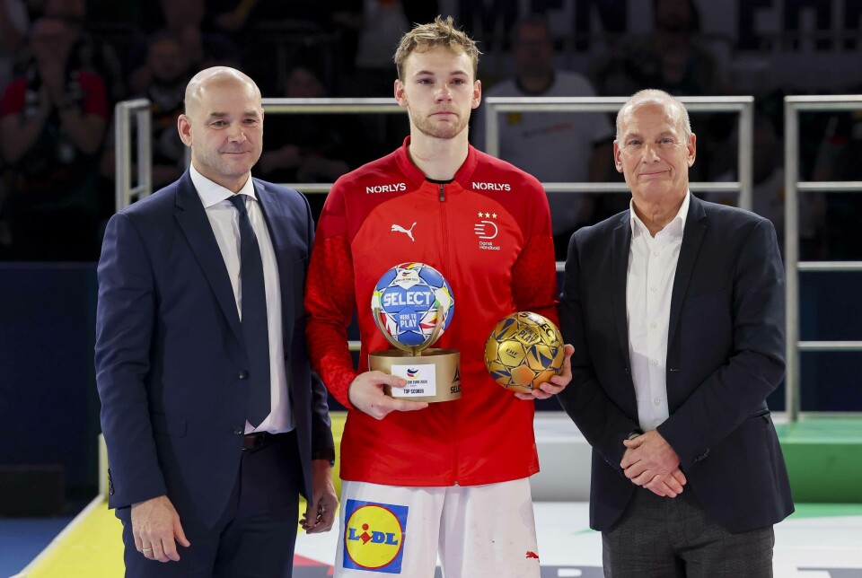Mathias Gidsel modtager hæderen som bedste målscorer ved EM 2024.