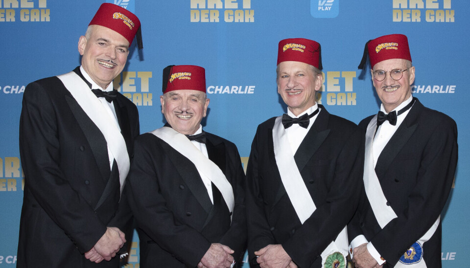 Musikgruppen 'Ørkenens Sønner' bestående af skuespiller Niels Olsen, Asger Reher, Henrik Koefoed og Søren Pilmark.