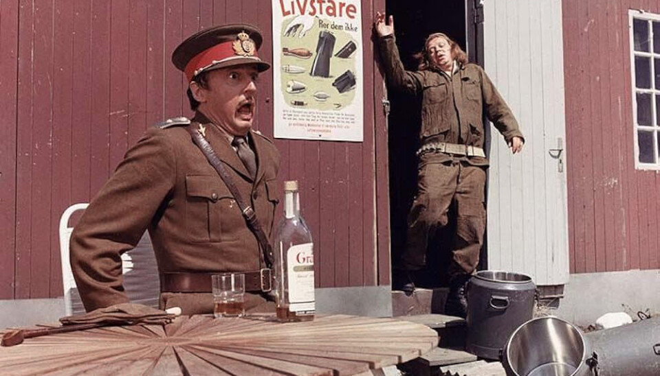 Peter Steen og Benny Hansen i 'Olsen-banden' i Jylland fra 1971.