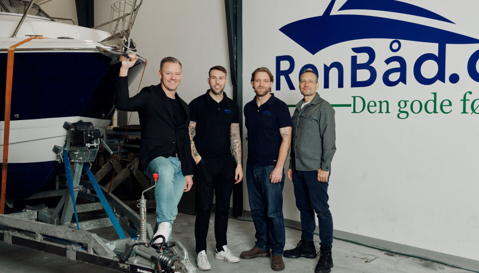 Morten Larsen investor fra 'Løvens Hule', Alexander Mortensen, Tobias Neubert Soloy og investor Martin Buch Thorborg