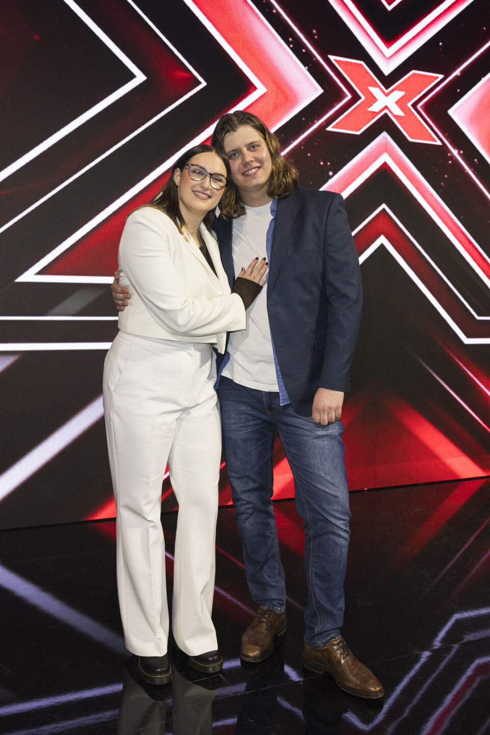 Helene Frank med kæresten efter andet 'X Factor'-liveshow