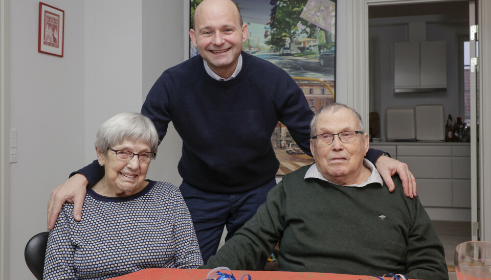 Søren Pape sammen med sine forældre på sin 50 års fødselsdag.