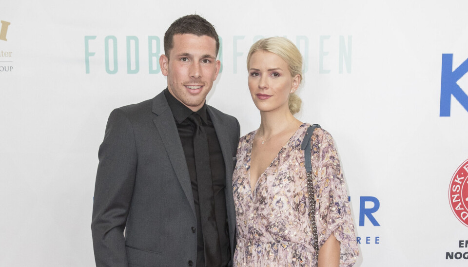 Pierre Emile Højbjerg og Josephine Siw Nielsen til Fodboldfondens Velgørenhedsgalla 2019, Tivoli Hotel & Congress Center