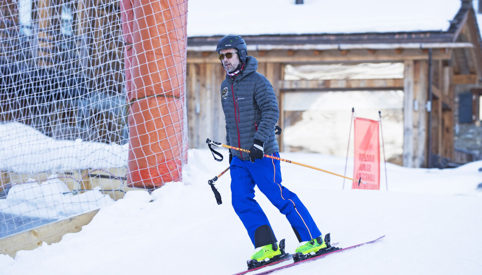 Kronprinseparret på skiferie i Verbier tilbage i 2023.