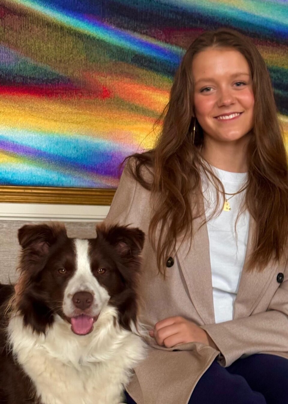 Prinsesse Isabella med hunden Coco.