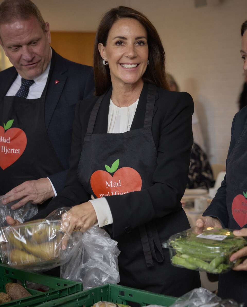Prinsesse Marie trak med glæde i forklædet og gav en hånd med.