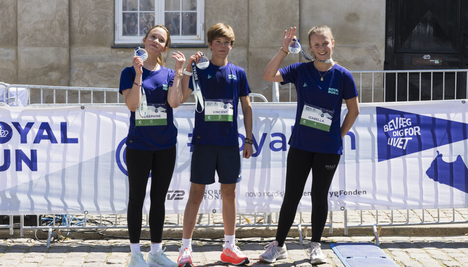 Prinsesse Josephine, prins Vincent og prinsesse Isabella løber Royal Run i København.