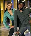 Her ses Tyra Banks og Miss J under optagelserne til American next Topmodel.