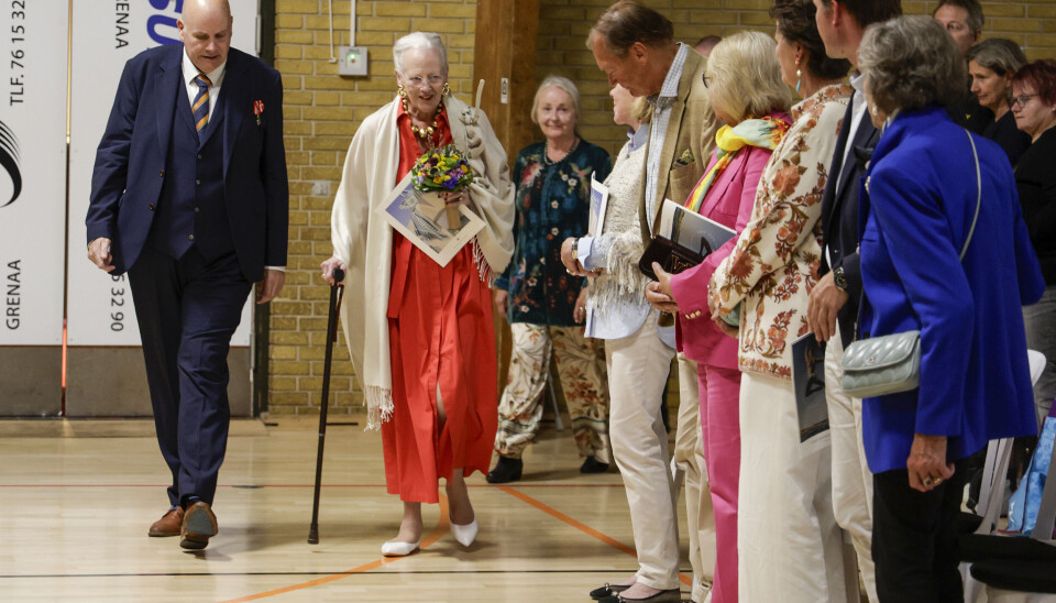 Dronning Margrethe overværer Verdensballettens forestilling i Nørre Djurs Hallen lørdag den 13. juli 2024.