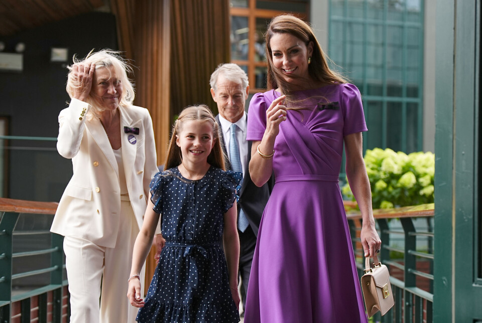 Prinsesse Kate med sin datter prinsesse Charlotte til Wimbledon-finale den 14. juli 2024