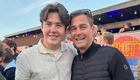 Peter Birch og kronprins Christian på Musik i Lejet.