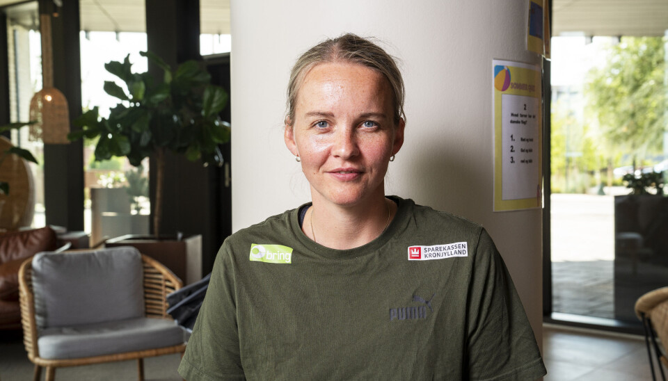 Pressemøde med de kvindelige landholdsspillere i håndbold forud for OL 2024. Sandra Toft