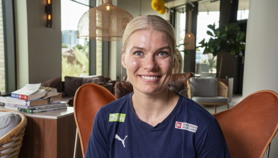 Pressemøde med de kvindelige landholdsspillere i håndbold forud for OL 2024. Kathrine Heindahl.