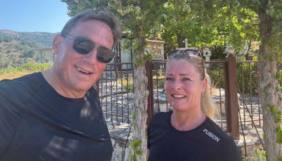 Jesper Panorama Pedersen med sin hustru Camilla