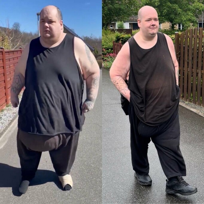 Stefan 'Stor mand' før og efter