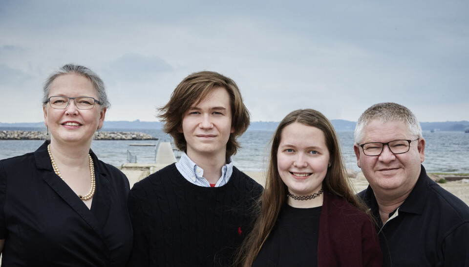 (Familien Ellebye: Theresia, David, Rachel og Lars) Foto: Camilla Hey/TV 2