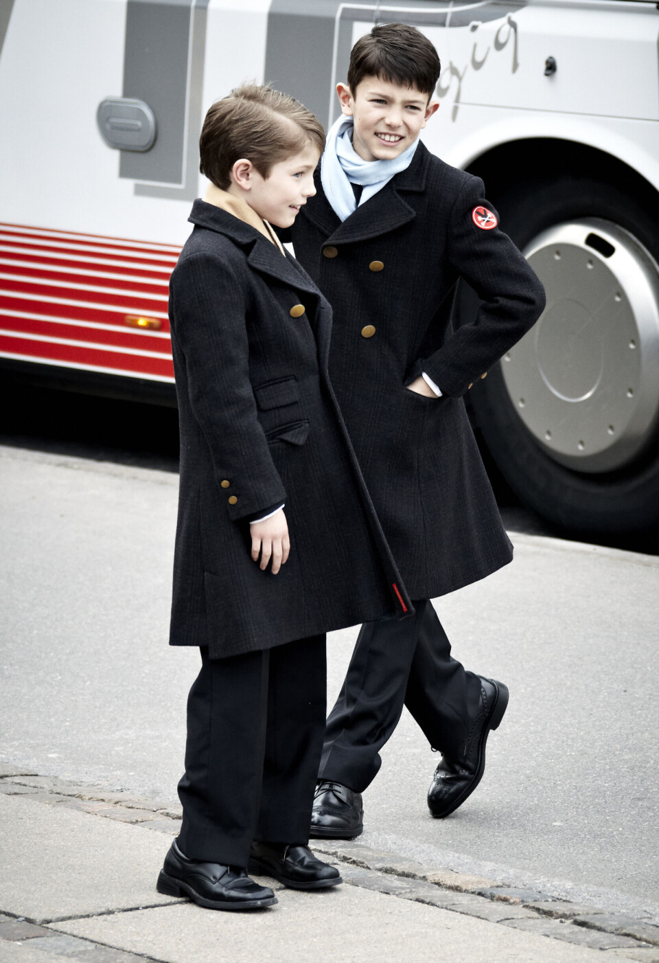 2011. Grev Felix og grev Nikolai til prins Vincent og prinsesse Josephines barnedåb.