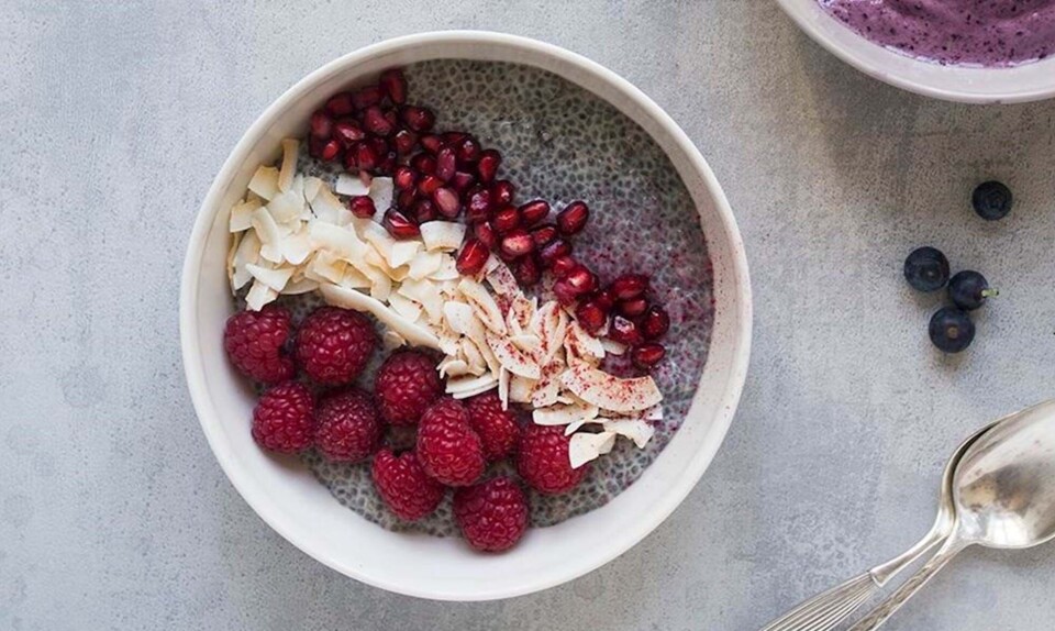 Chiagrød med lækker topping