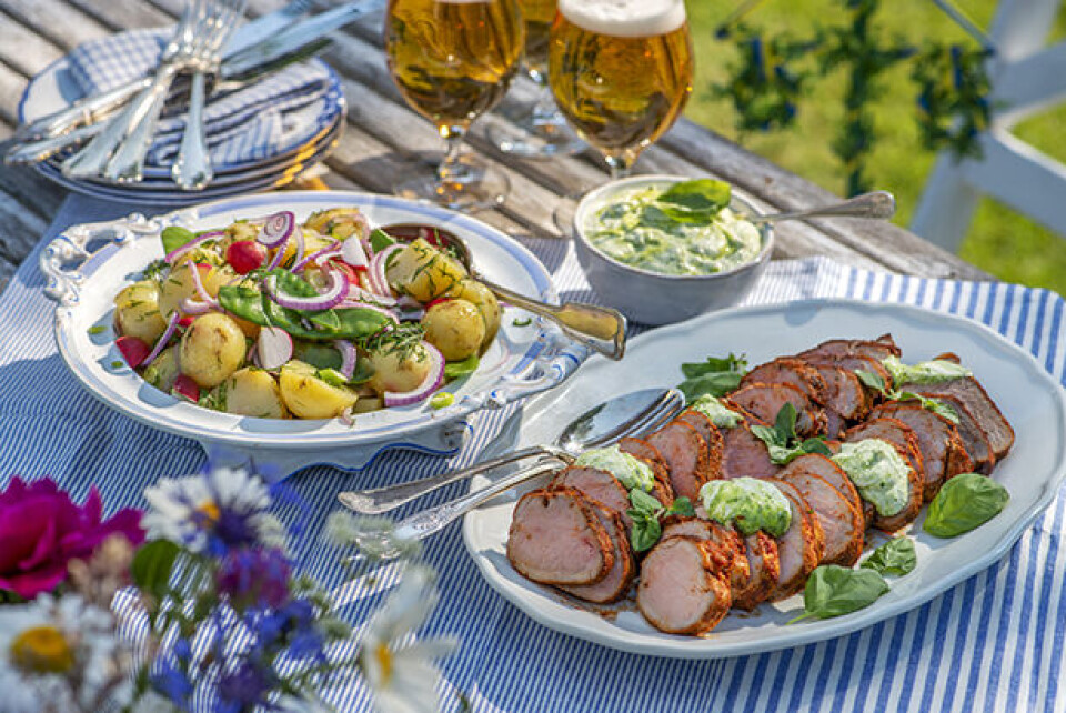 Kartoffelsalat med krydderurter