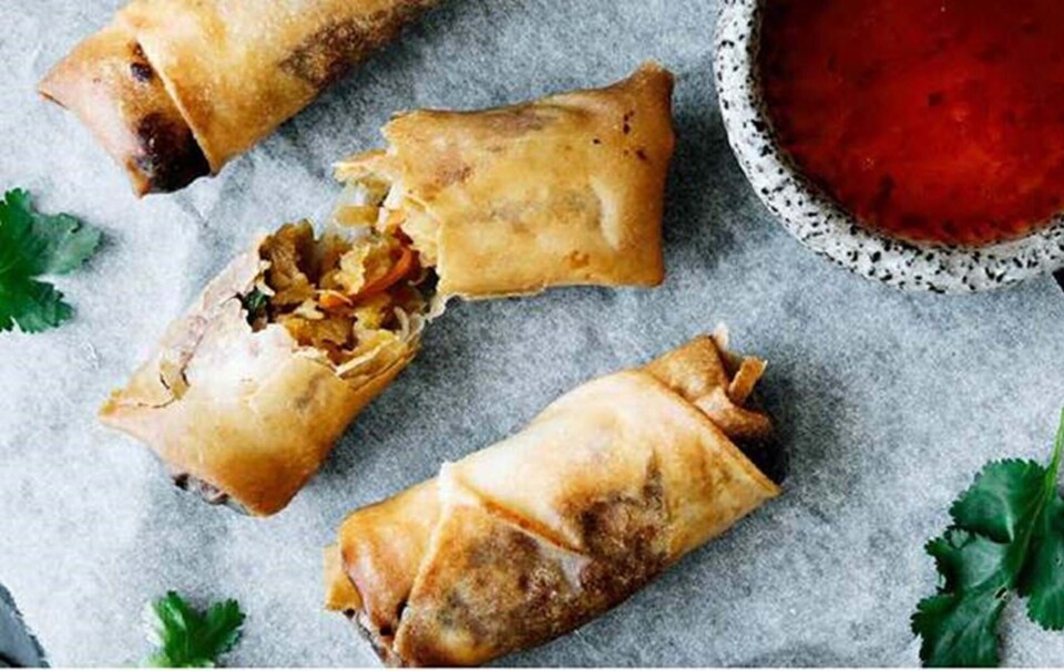 forårsruller med kylling