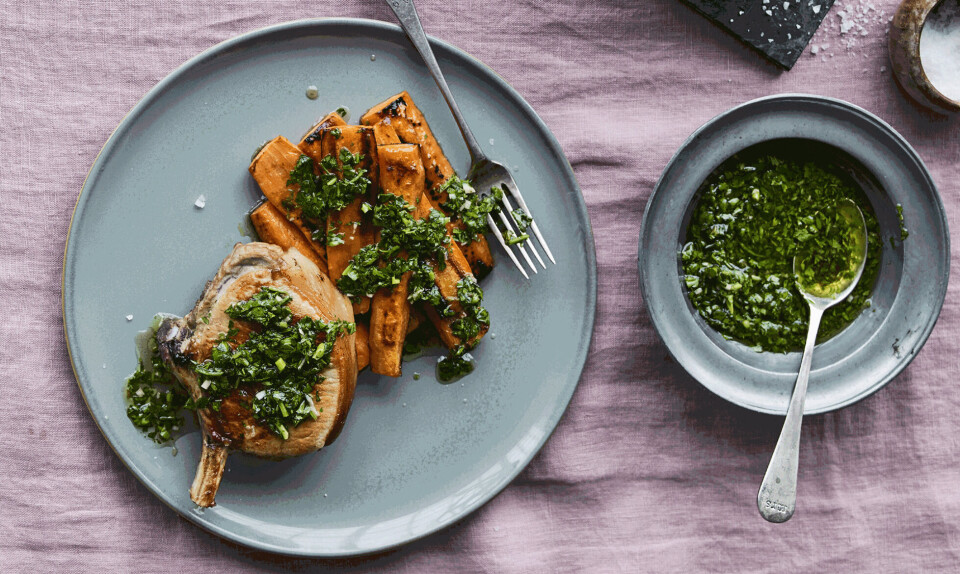 Svinekotelet med chimichurri