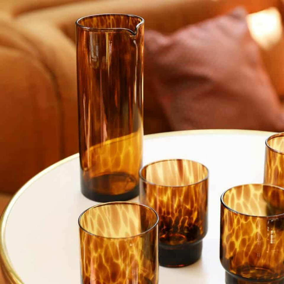 Kande og glas leopard.