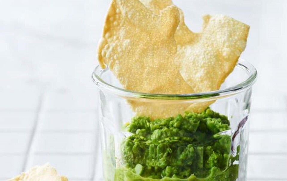 Papadums med ærtemos