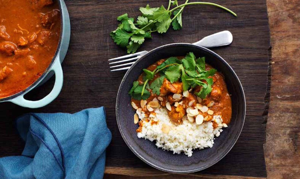 KETO aftensmad: Butterchicken med blomkålsris