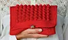 Hækl selv: Smart rød clutch