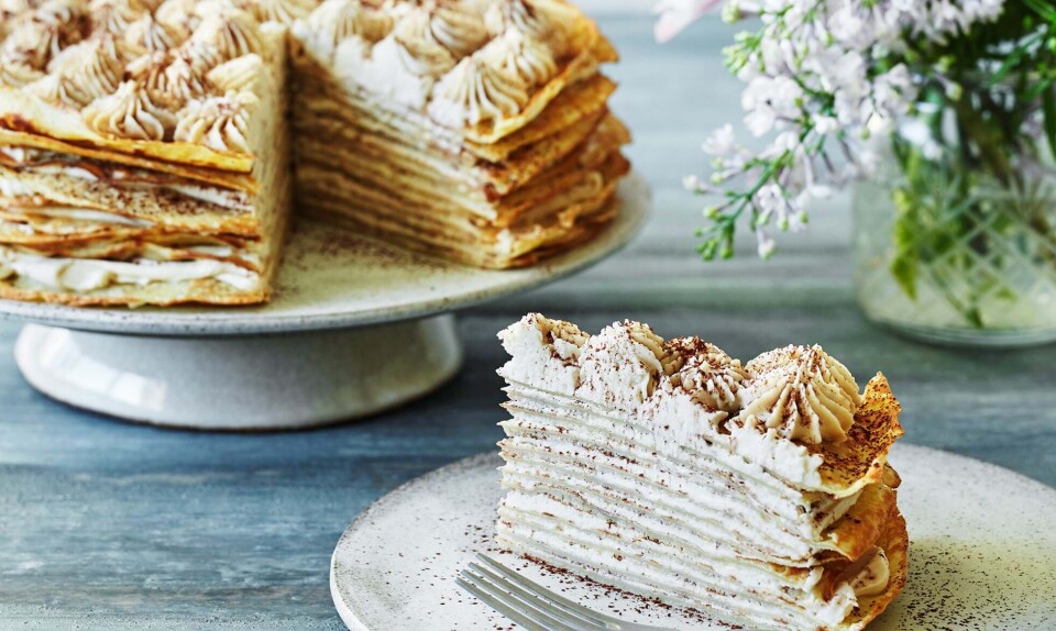 Tiramisu-pandekagelagkage