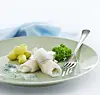Rødspætteruller med persillesauce
