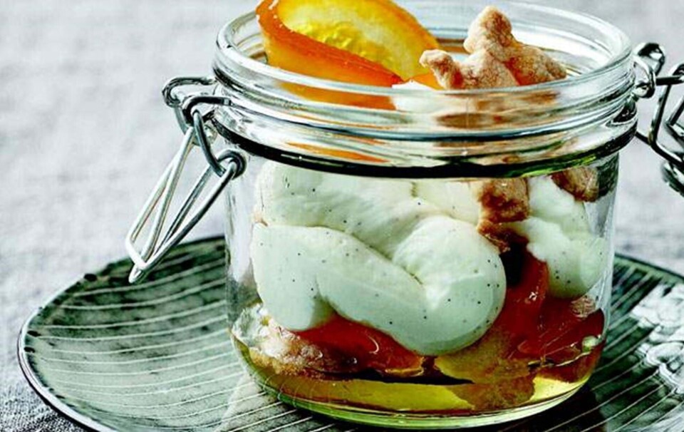 Cheesecake-is-trifli med syltet appelsin