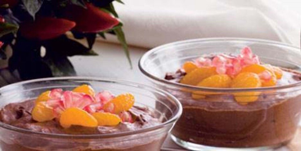 Billede 1 - Chokolademousse med frugt
