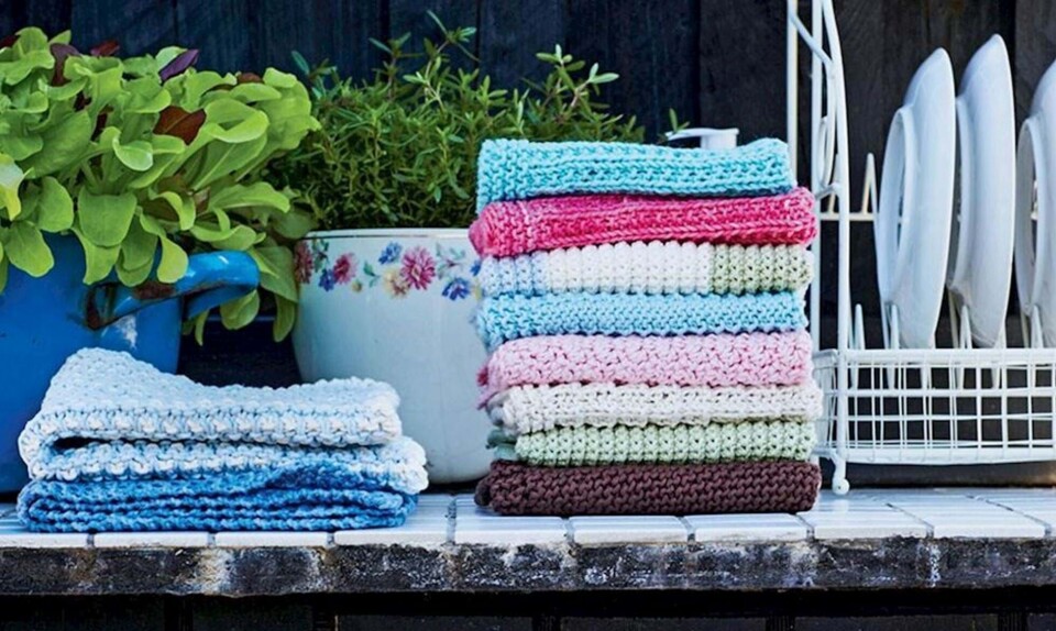 11 strikkede og hæklede karklude & håndklæder